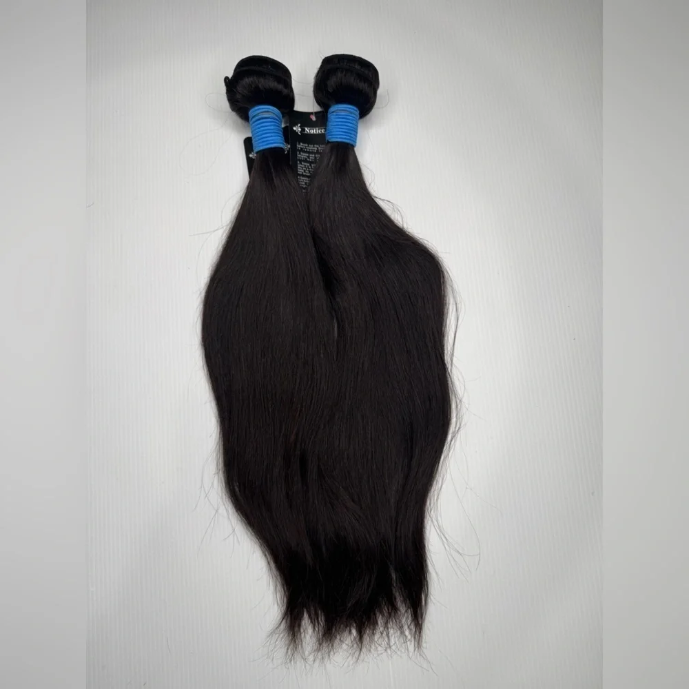100% Human hair Straight Natural Black Bundles  in 16 In